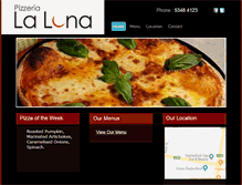 Tablet Screenshot of pizzerialaluna.com.au